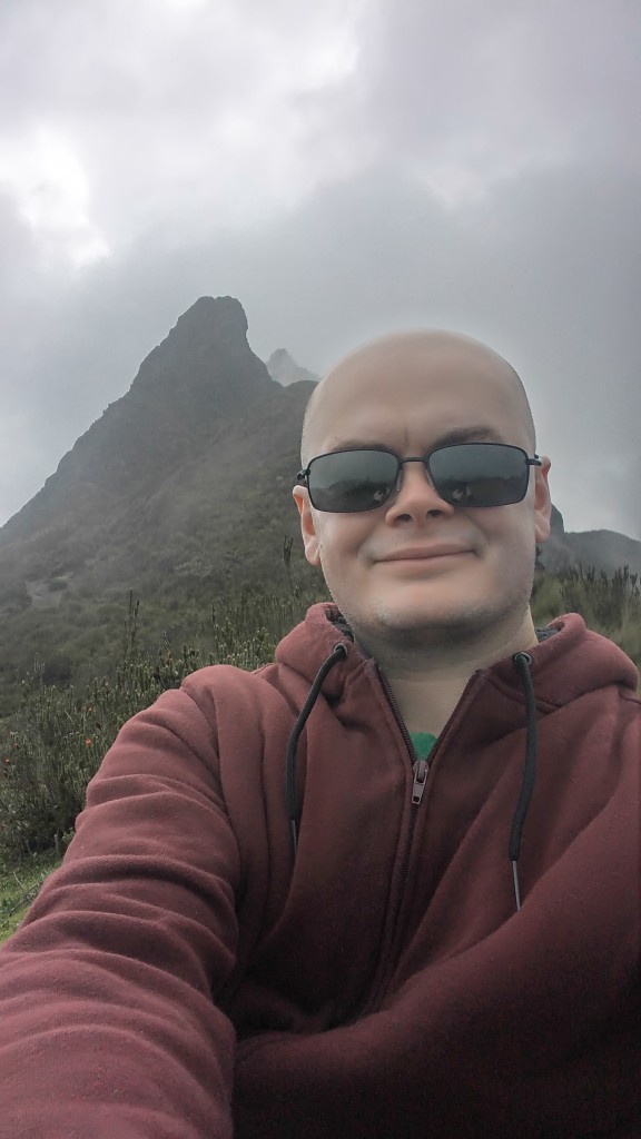 I think that's the Pichincha volcano behind me. Or, just a random mountaintop.